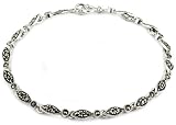 Image of Silver B0915 19cm Marcasite Bracelet