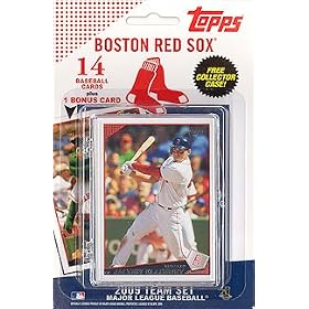 Topps MLB Baseball Cards 2009 Boston Red Sox 14 Card Team Set (Includes Wally the Green Monster Card)