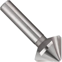 Magafor 437 Series Cobalt Steel Single-End Countersink, Uncoated (Bright) Finish, 3 Flutes, 90 Degrees, Round Shank