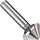 Magafor 437 Series Cobalt Steel Single-End Countersink, Uncoated (Bright) Finish, 3 Flutes, 90 Degrees, Round Shank