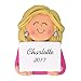 Earrings Personalized Christmas Ornament - Female Blonde Hair - Got Ears Pierced - 3