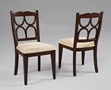Masterpiece Game Chair, 20 Seat Height - Lightly Distressed Faux Medium Mahogany Finish By Powell Furniture