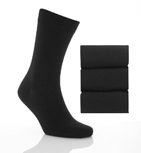 3 Pairs of Autograph Merino Wool Blend Plain Socks By Marks and Spencer