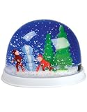 New 2 Christmas Ornament Snow Globe with Kids Playing