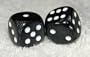 Black Marbled Dice Pair