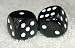 Black Marbled Dice Pair