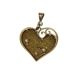 Moonstone Pendant 03 Heart Peach Crystal Healing Stone Brass Love Charm 2