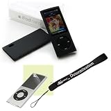 iPod Nano 5th generation 5G skin case cover compatible for iPod Nano 5th Gen 8GB, 16GB newest model (Black) + Includes Nano 5 Screen Protector Guard + a 4-inch eBigvalue TM Determination Hand Strap