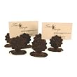 Aged cast iron shell shaped place card holder, set of 6, French country