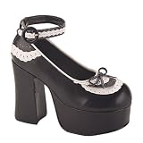 Black w/Pink Platform Mary Janes w/4.5