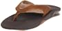 Reef Men's Leather Fanning Flip Flop,Brown/Brown,9 M US