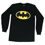 BATMAN CLASSIC LOGO LONG SLEEVES DC Comics Licensed Black L/S Cotton Tee