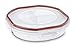 Sterilite Ultra-Seal 4.8 Cup Round Divided Dish, Clear Lid & Base with Rocket Red Gasket, 6-Pack