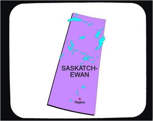 Mouse Pad with map, canada, saskatchewan