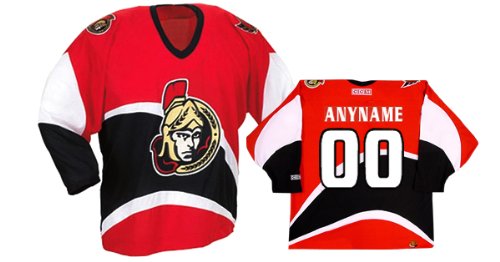 Buy ANYNAME #00 Ottawa Senators CCM 550 Series Replica NHL Hockey Jersey (NHLPA Certified Custom Sewn...