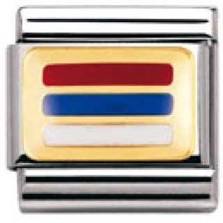 Nomination Composable Classic FLAGGE EUROPA Edelstahl, Email und 18K-Gold (SERBIA) 030234 Preisvergleich