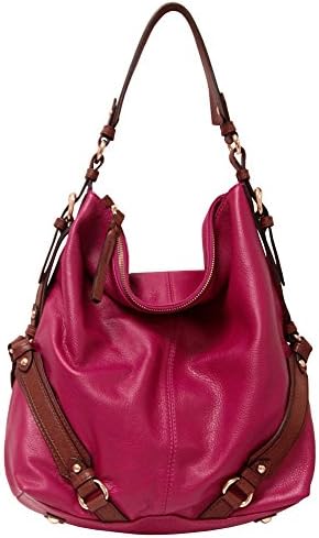 Tano Handbags Leather Wrap Star Shoulder Bag - Azalea Pink / Brown Trim
