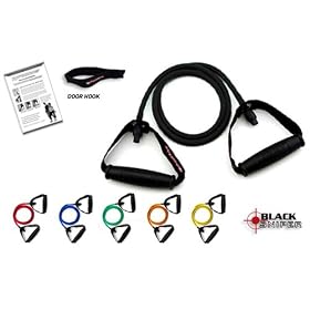 Ripcords Exercise Resistance Bands - Black Sniper Edition 6-pack Exercise Fitness Equipment