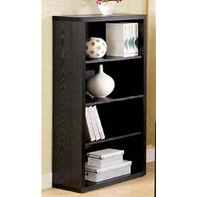 Home Office Bookcase in Black Finish