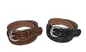1 3/8 inch Western Leather Belt with Removable Buckle by Classic Look