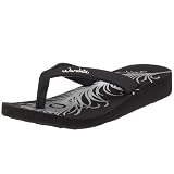 wandelei Heather Feather Black, Damen Sandalen/Zehentrenner, schwarz, (black/silver), EU 40