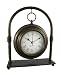 Antiqued Brass Finish Hanging Mantel / Desk Clock