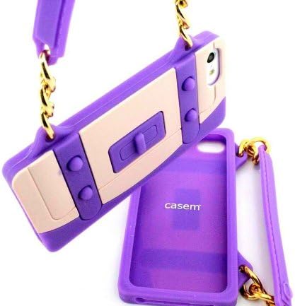 casemTM Handbag Style Purple iPhone 5 Case Cover Gift for Easter Christmas Valentine's Mother's Day