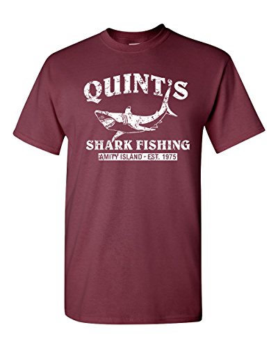 Jacted Up Tees Quint's Shark Fishing - Jaws Retro Men's T-Shirt SHIPS FROM OHIO USA