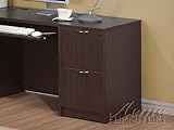 NEW Office 2 Drawer File Cabinet in Espresso Finish Acs004325