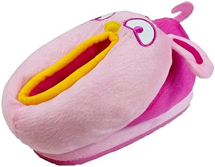 Nicesh Plush Cartoon Winter Indoor Slippers (mouth pink)