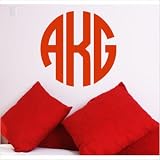 Circle Monogram Wall Decal Size: 38 H, Color: Granite, Emailed Proof: No