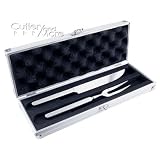 Wusthof 2 Piece Stainless Steel Carving Set with Al Case 9711-9 by 