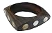Kelevra BR0125 Ladies Hand Carved Square Bangle with MOP Shell Pieces.