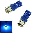 2x T10 5-smd 5050 LED Blue Lights Bulbs for 194 168 W5w Interior,door, License Plate, Parking Lights