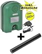 Ultraschall Vertreiber mit Bewegungsmelder & BLITZ - Marder-, Katzen- und Waschb�ren- Ger�t inkl. Netzteil