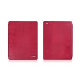 IPAD2用　鱗柄　本皮カバーケース　レッド
