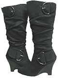 41j ejM06BL. SL160  Bonnibel Newyork Black Suede Women Wedge Boot