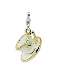 Sterling Silver Tea Cup Lobster Clasp Charm