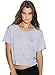 Boxy cropped flowy active tee ultral light weight top