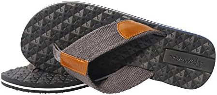 OTOO Men's Flip Flops,Boys Casual Beach Wear Sandal Shoes Shower Slippers (7 D(M) US, Gray)