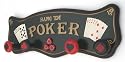 Wooden Poker Coat and Hat Rack: Game Room Decor: Decorative