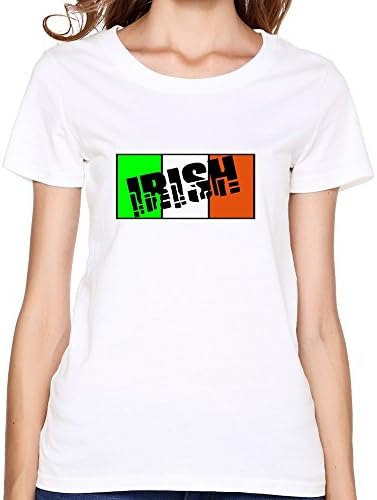 PTHZ Women's Irish Cotton T Shirt Tee White L