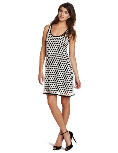 Evolution by Cyrus Women's A-line Dress, White/Black, Medium