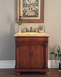 32 Bathroom Onyx Top LED Light Single Vanity Sink 723-32