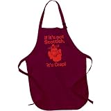 If Its Not Scottish Bib Apron, Burgundy