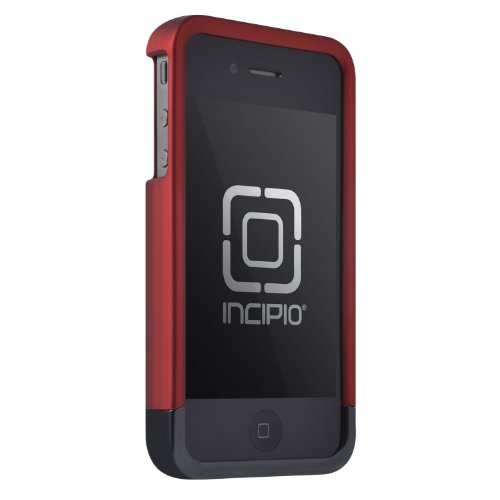 Incipio - INCIPH666FR - EDGE PRO - Coque pour iPhone 4/4S - Iridescent Red/Noir Chrome