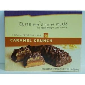 Elite Protein Plus Caramel Crunch Protein Bars 7pk