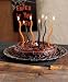 TAG Orange & Black Halloween / Birthday Party Cake Candles, Set of 24, Wavy Mini Taper Style