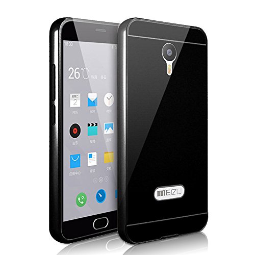 Meizu M2 Note Case, Vistore stylish Ultra Thin Lightweight Durable Shockproof CNC Aluminum Metal Bumper Frame Case with Hard PC Back Cover(Black)