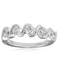 Sterling Silver Cubic Zirconia Ladies Ring